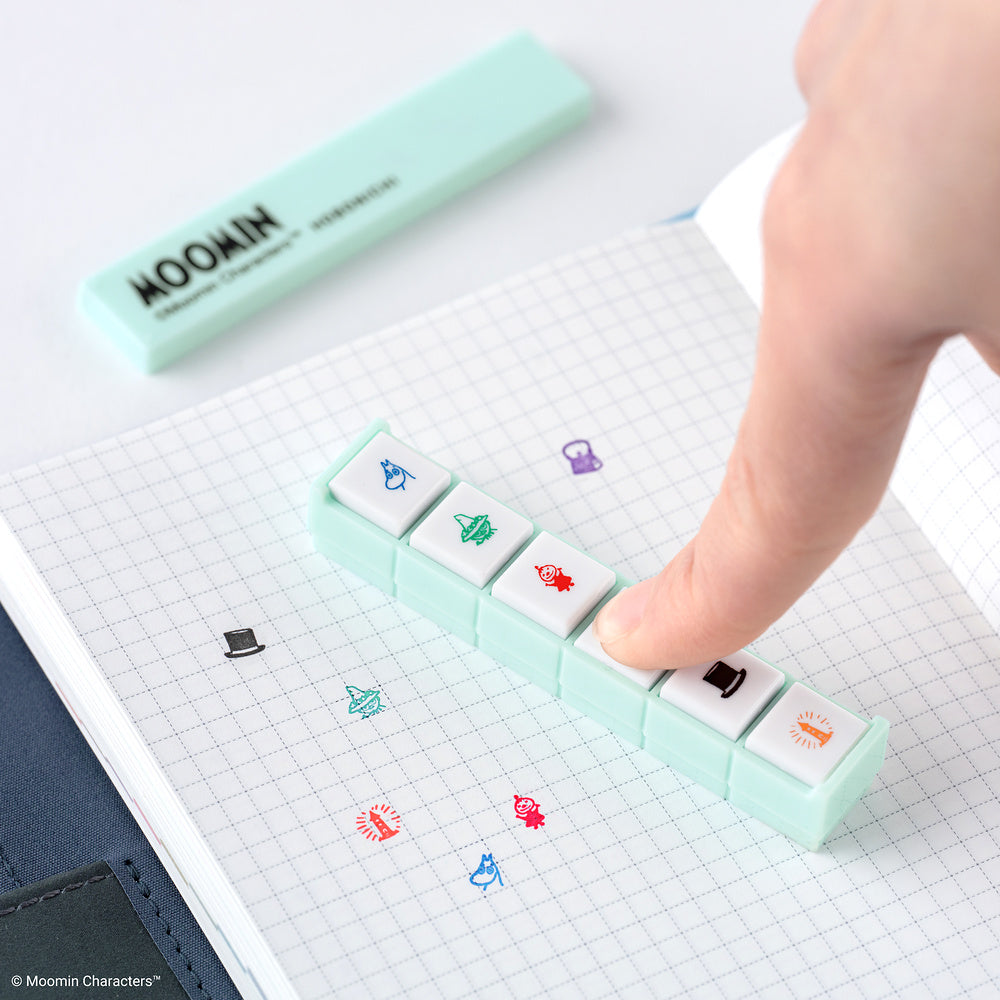 Pochitto6 Push-Button Stamp (Moomin) · Hobonichi x Kodomo no Kao