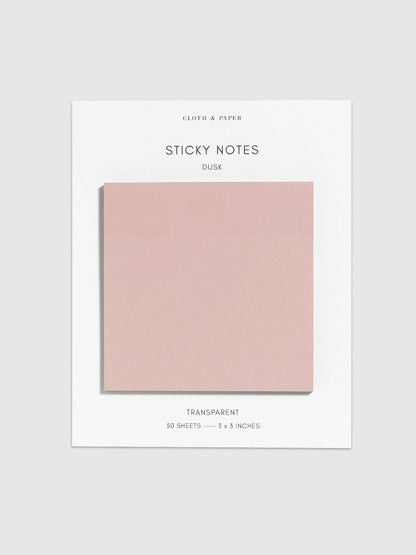 Transparent Aspen Sticky Notes · Cloth & Paper
