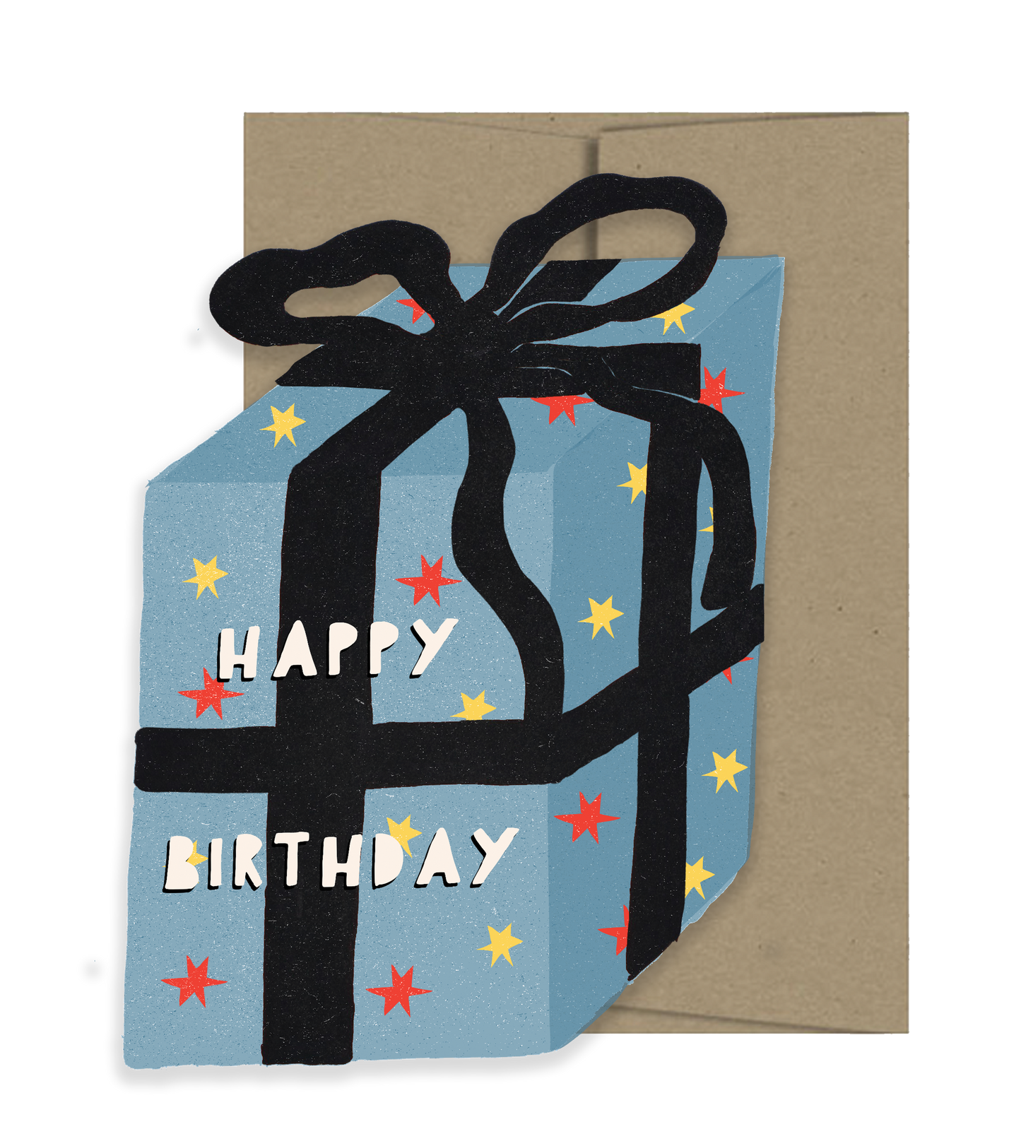 Blue Gift Birthday Card · Isatopia