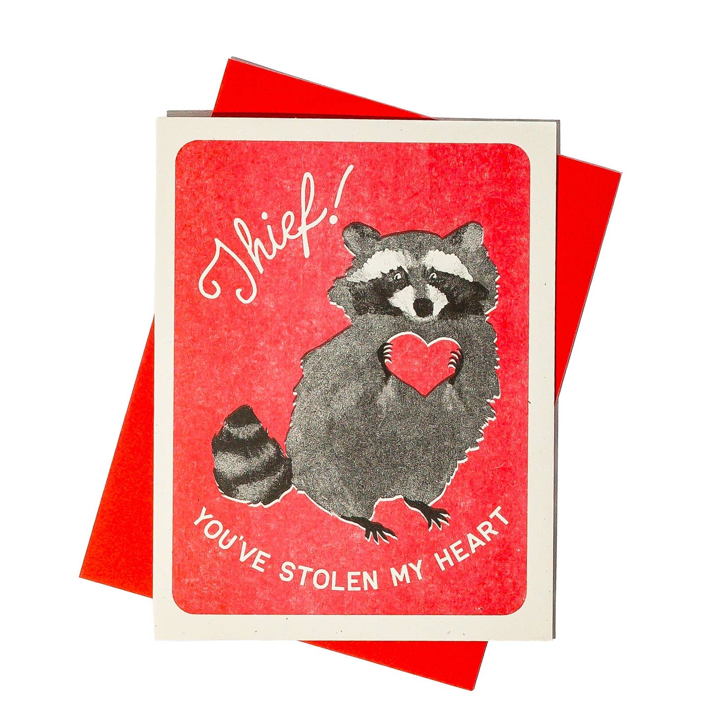 Thief! Raccoon Love Risograph Card · Bromstad Printing Co.