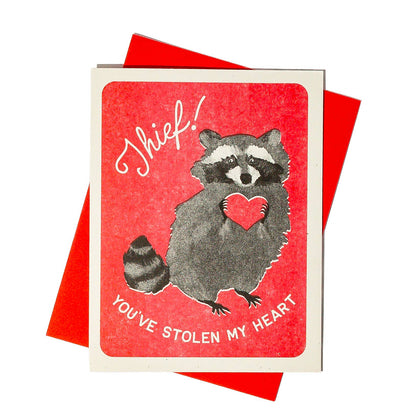Thief! Raccoon Love Risograph Card · Bromstad Printing Co.