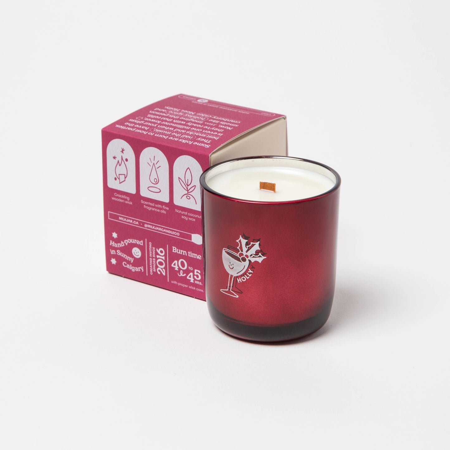 Holly - Cranberry, Clove & Pine Coconut Soy Candle · Milk Jar Candle Co.