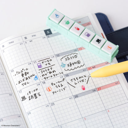 Pochitto6 Push-Button Stamp (Moomin) · Hobonichi x Kodomo no Kao