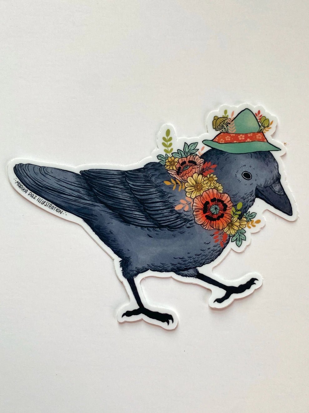 Corvid Sticker Sticker · Marika Paz Illustration