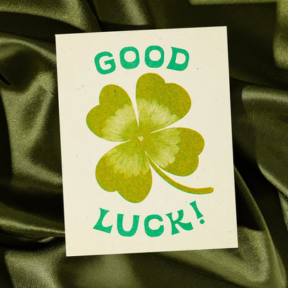 Good Luck Risograph Card · Bromstad Printing Co.