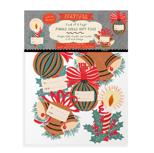 Jingle Bells Gift Tags《Set of 6》 · Isatopia