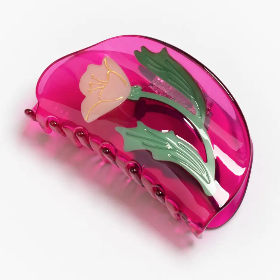 Fuchsia and Pink Mexican Primrose《Hair Claw》 · Winona Irene