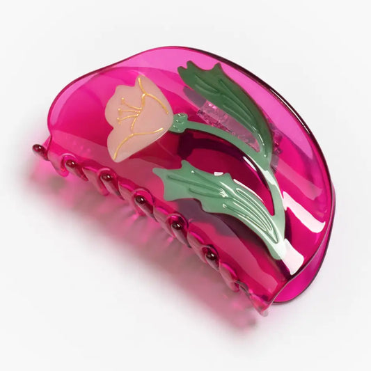 Fuchsia and Pink Mexican Primrose《Hair Claw》 · Winona Irene