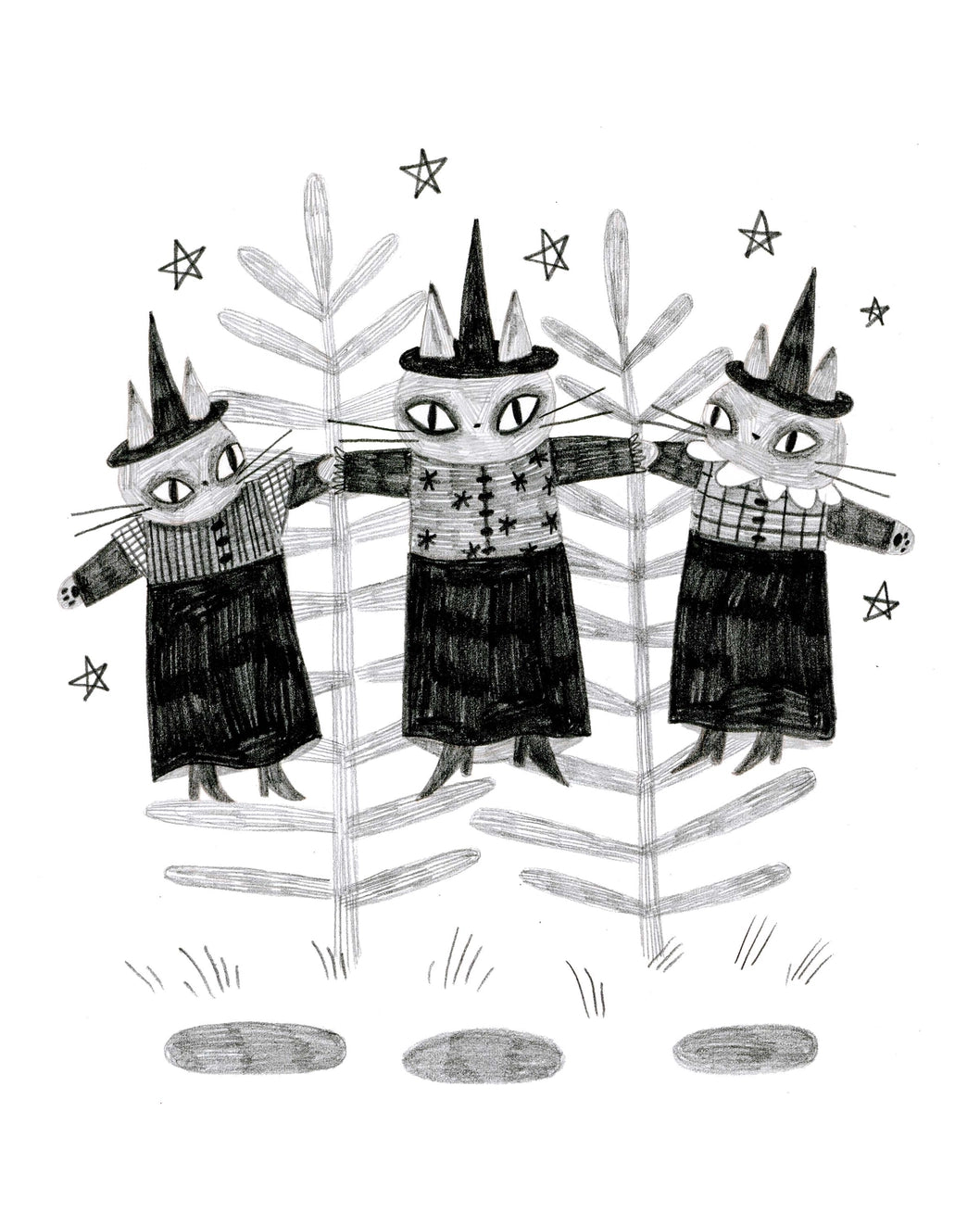 Three Witches Art Print · Heidiroo