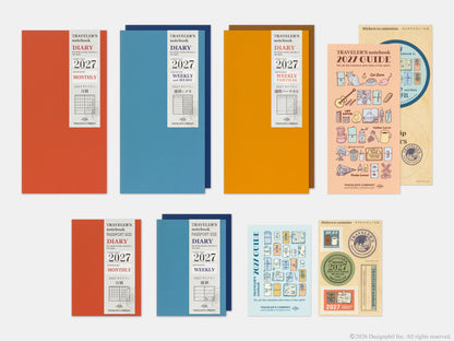 2027 TRAVELER'S Diary Weekly + Memo (Regular Size)