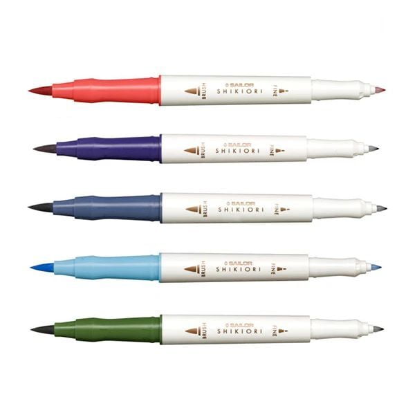 Sailor Shikiori Dual Tip Brush Pen Set《Winter | Set of 6》