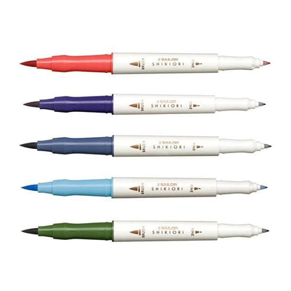 Sailor Shikiori Dual Tip Brush Pen Set《Winter | Set of 6》