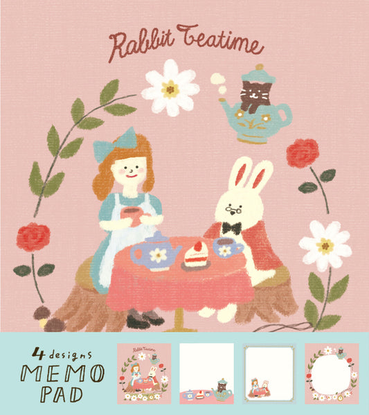 Furukawa Paper Memo Pad - Rabbit Tea Party