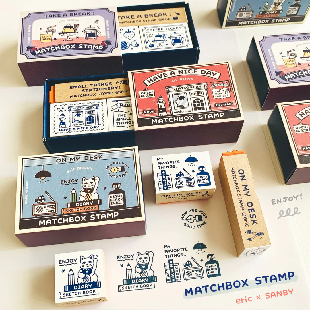 eric small things x SANBY Matchbox Rubber Stamp Set