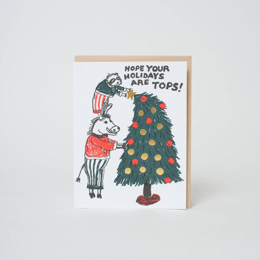 Tops Holiday Tree Letterpress Christmas Greeting Card · Egg Press