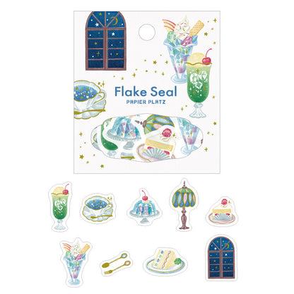 A La Carudou Jewel Cafe Gold Foil Flake Sticker · Papier Platz