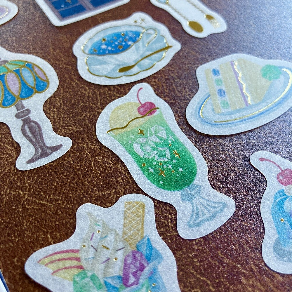 A La Carudou Jewel Cafe Gold Foil Flake Sticker · Papier Platz
