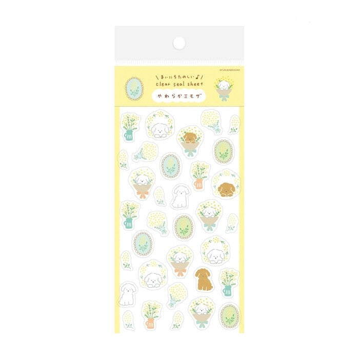Fluffy Mimosa Transparent Sticker Sheet · Furukawashiko