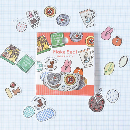 Nico Recipe Sweets and Tableware Flake Sticker · Papier Platz