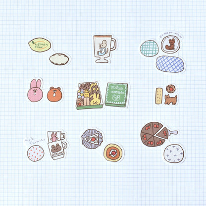 Nico Recipe Sweets and Tableware Flake Sticker · Papier Platz