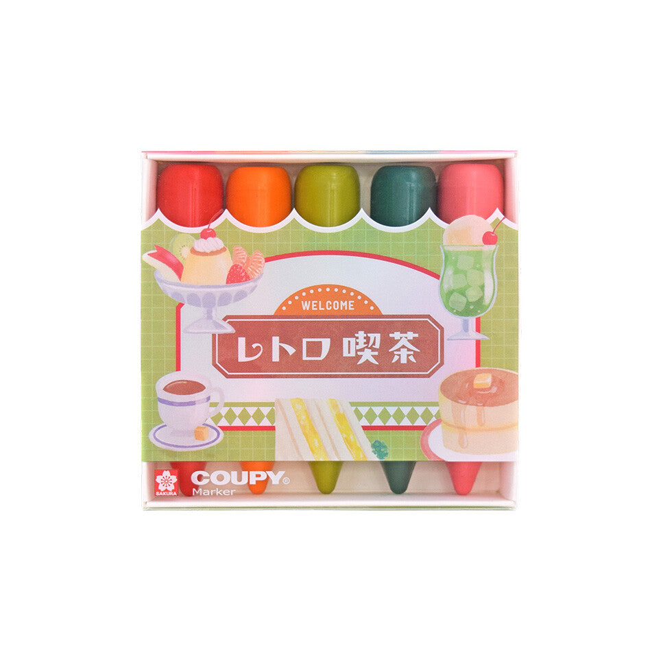 Sakura Craypas Coupy Marker Highlighter Crayons《Set of 5》