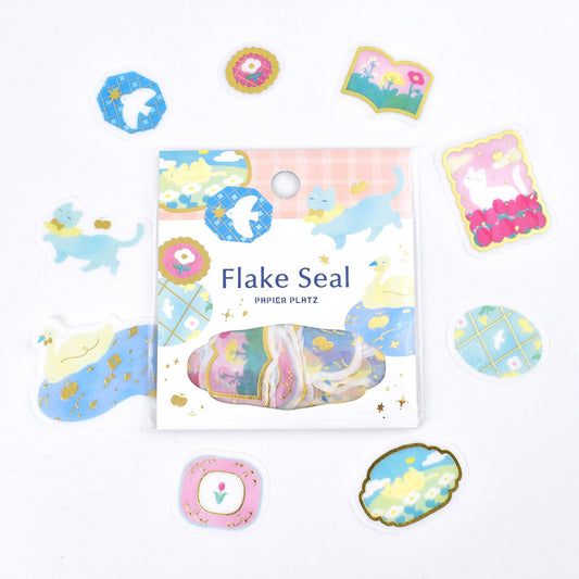 Nodoka Miyashita Nekoneko Biyori Gold Foil Flake Sticker · Papier Platz