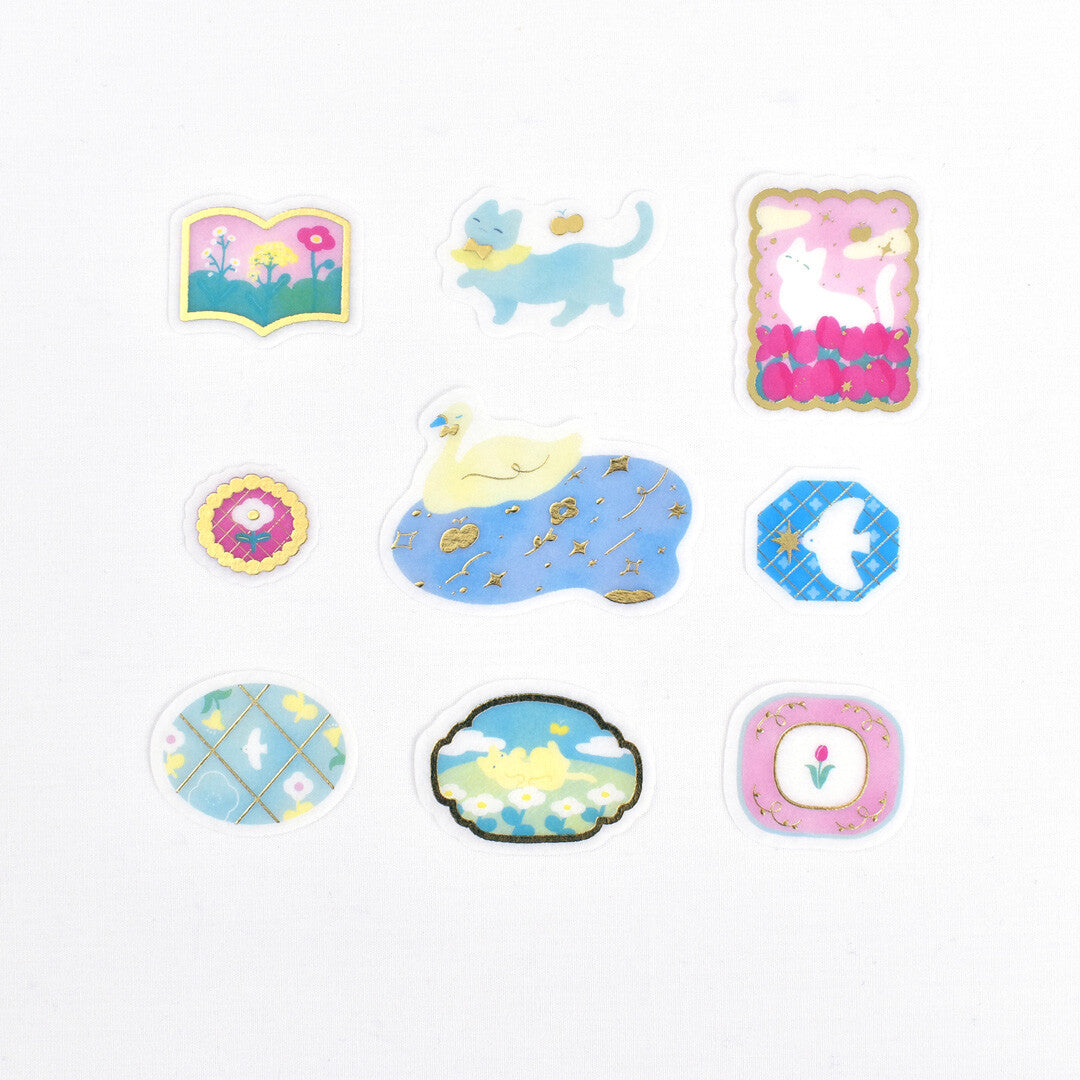 Nodoka Miyashita Nekoneko Biyori Gold Foil Flake Sticker · Papier Platz