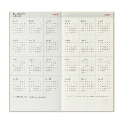 2026 TRAVELER'S Diary Weekly + Memo (Regular Size)