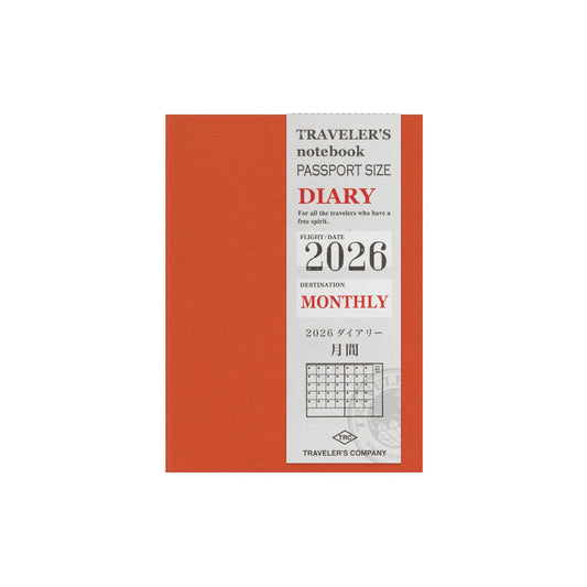 2026 TRAVELER'S Diary Monthly (Passport Size)