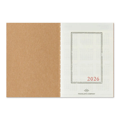 2026 TRAVELER'S Diary Monthly (Passport Size)
