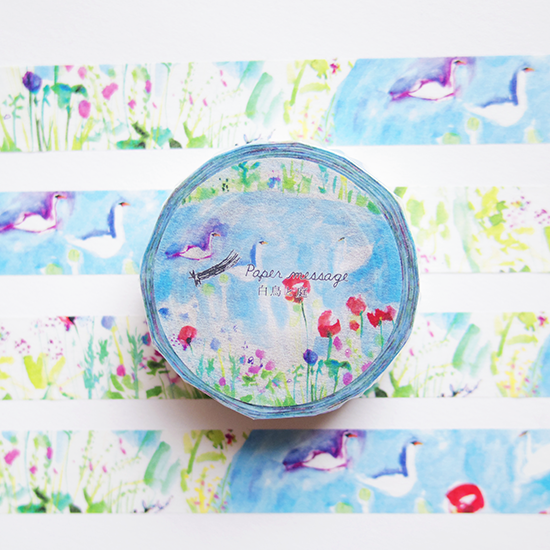 Swan and Garden Washi Tape · Paper Message