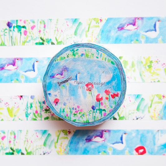 Swan and Garden Washi Tape · Paper Message
