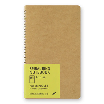 TRC A5 Slim Paper Pocket Spring Ring Notebook