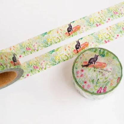 Cat and Field Washi Tape · Paper Message