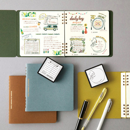 Green Notebook for Paintable Stamp · Midori