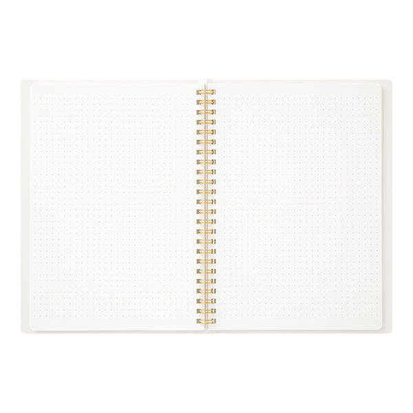 White Dot Grid Ring A5 Notebook · Midori