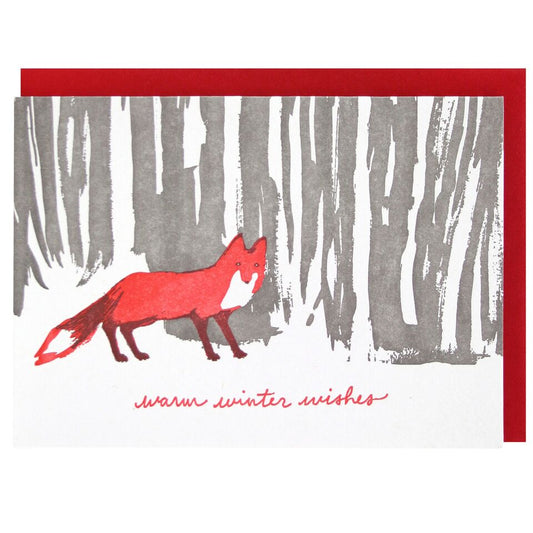 Fox in Woods Holiday Card · Smudge Ink