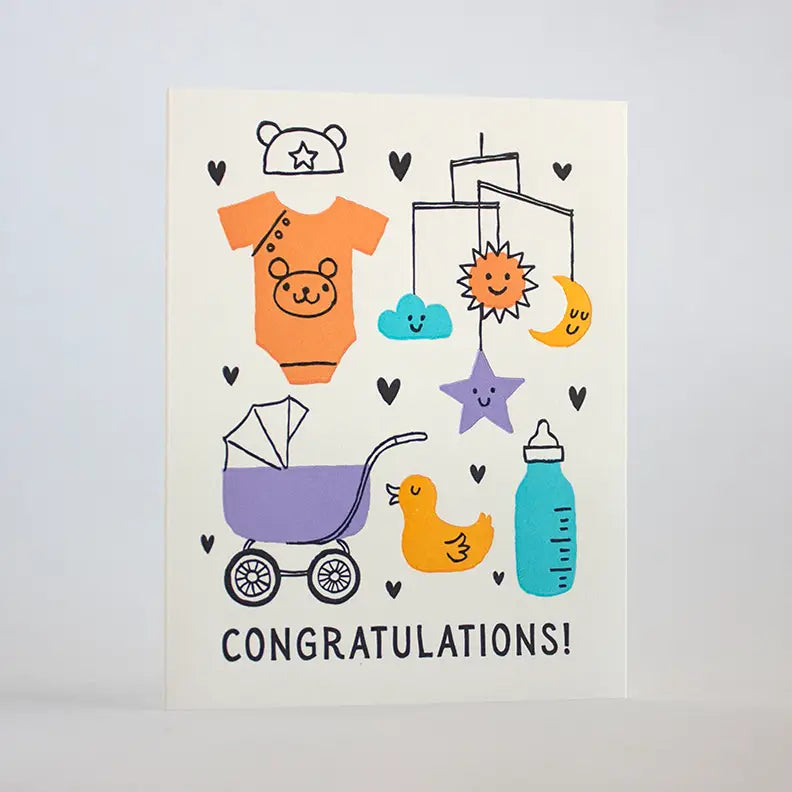 Baby Things Congrats Card · Fugu Fugu Press