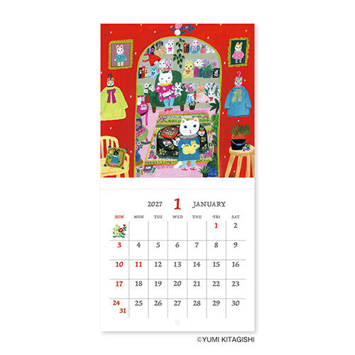 2027 Yumi Kitagishi Mini Wall Calendar