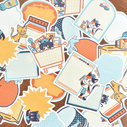 ob1toy Wednesday NyanNyan Mart Flake Sticky Notes · Papier Platz