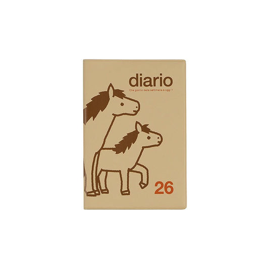 Rollbahn 2026 Beige Pony Monthly Planner Pocket Book 《A6》