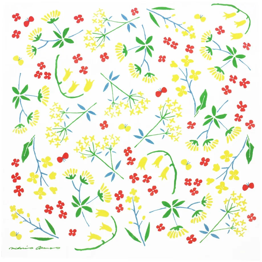 Sunny Flower / Midori Asano Handkerchief · Cozyca