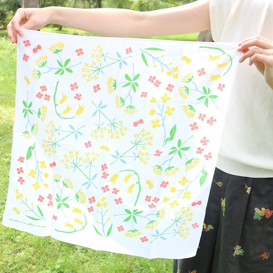 Sunny Flower / Midori Asano Handkerchief · Cozyca