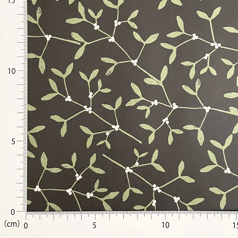 Mistletoe Black Background Pattern Wrapping Paper · Regaro Papiro