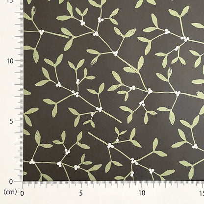 Mistletoe Black Background Pattern Wrapping Paper · Regaro Papiro