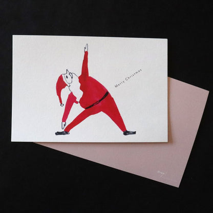 Yoga Santa X'mas Postcard · Regaro Papiro