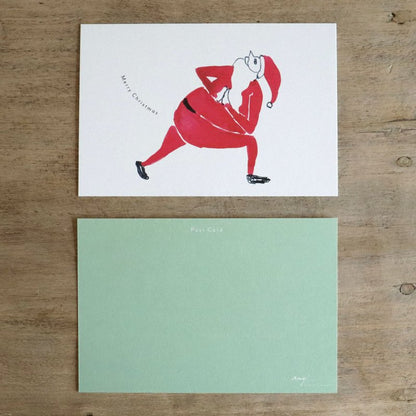 Yoga Santa X'mas Postcard · Regaro Papiro