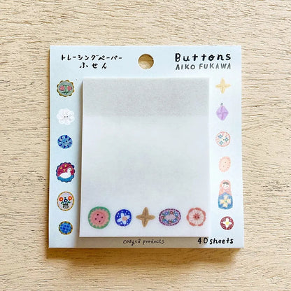 Buttons Tracing Paper Sticky Notes / Aiko Fukawa · Cozyca