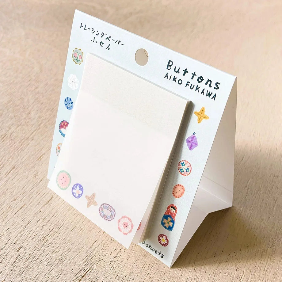 Buttons Tracing Paper Sticky Notes / Aiko Fukawa · Cozyca