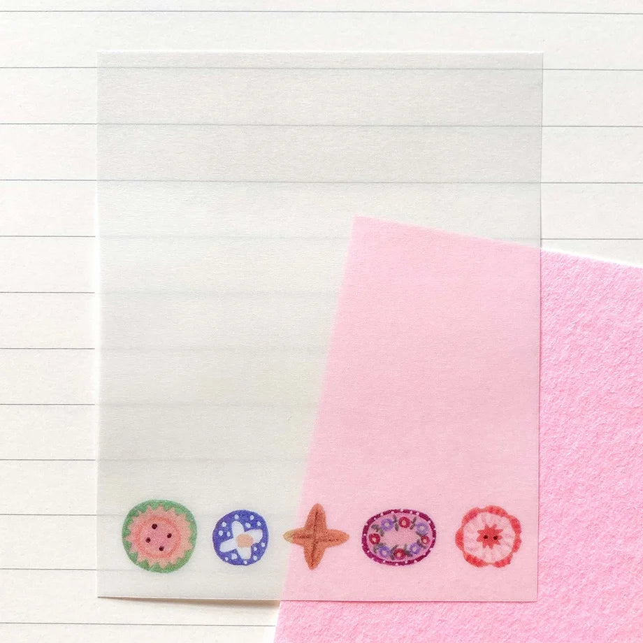 Buttons Tracing Paper Sticky Notes / Aiko Fukawa · Cozyca